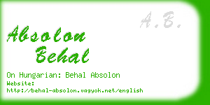 absolon behal business card